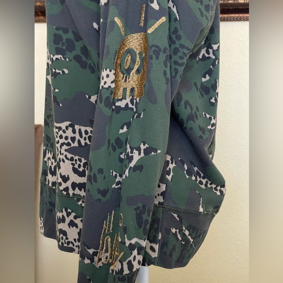 Zadig & Voltaire camo and leopard combo print sweater - Picture 5 of 9